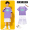 6053 men's purple top+7028 purple white shorts+rainbow socks with colorful headbands