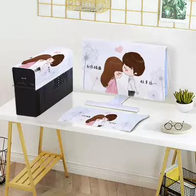 Fabric Computer dust cover cover Desktop computer tablecloth cover LCD display main shell Keyboard cover cloth