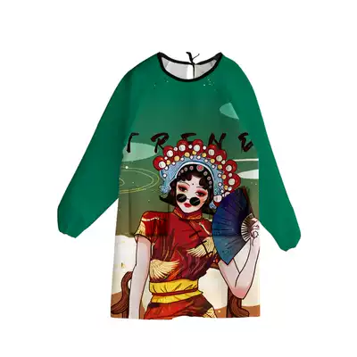 National tide wind waterproof and oil-proof long-sleeved apron manufacturers fashion Korean version of the kitchen anti-fouling overcoat adult overalls women