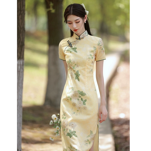 Желтое ципао, коллекция 2022