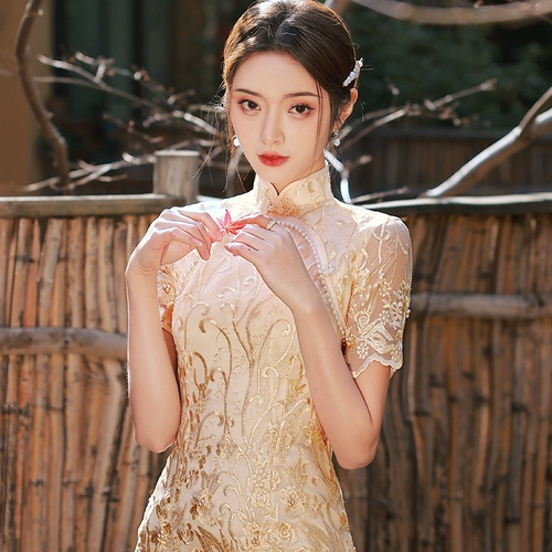 Кружевное ципао, коллекция 2022