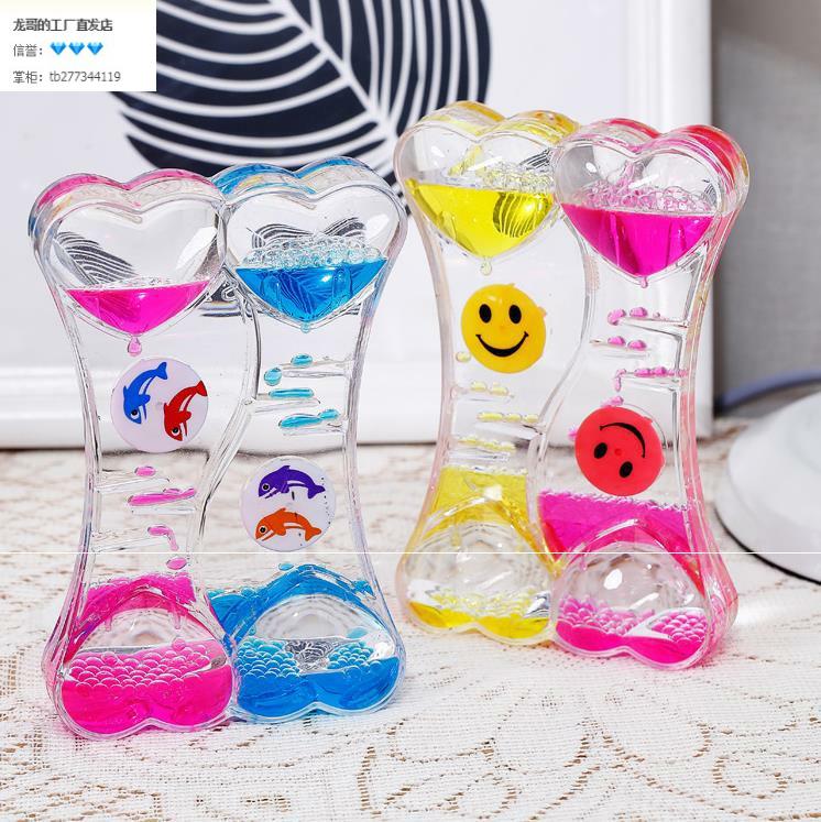 2522 Colour Double Wheel Oil Drop Glass Process Creative pendulum Oil Drop Timer lovers Birthday Gifts
