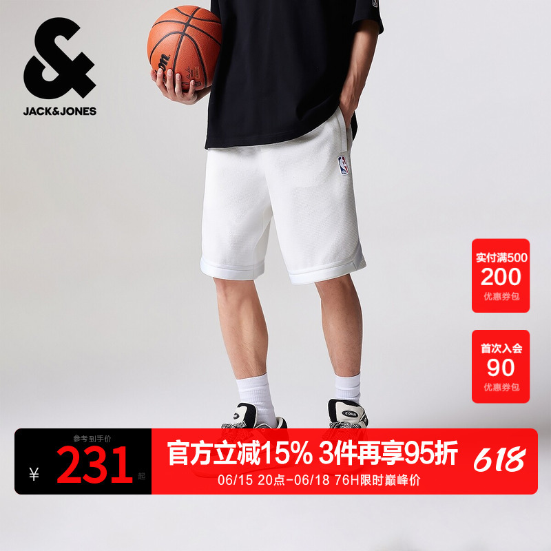 Jack Jones Outlet Men's Summer New Nba Collaboration Loose Sports Style Shorts Five-Point Pants Jack Jones Outlet Men's Summer New Nba Collaboration Loose Sports Style Shorts Five-Point Pants
