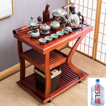 Rosewood mobile tea car home living room solid wood tea table side cabinet kung fu tea set Kettle One