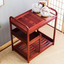 Mobile tea car solid wood tea table home tea table Rosewood small tea table living room simple modern kettle integrated