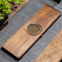 Solid Wood tea tray Rosewood drainage dual-purpose tea table simple kung fu tea set household tea tray dry bubble table drainage