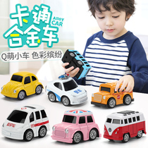 Childrens toy car alloy pullback car model set boy 4 children baby car 1-2-3 years old and a half
