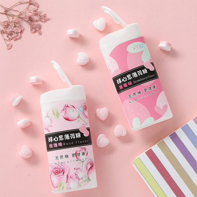 【拍五件】网红无糖玫瑰香体薄荷口香糖