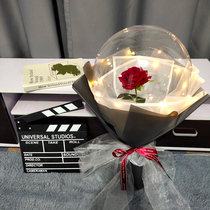 Douyin Net red wave ball Little Princes rose Tanabata Valentines Day gift night market push balloon batch fa