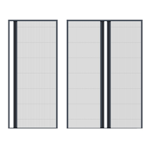 铝合金加厚免打孔隐形折叠纱门推拉伸缩沙窗网家用防蚊虫门帘自装
