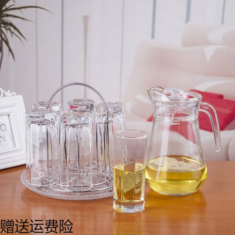 Thickened heat resistant home glass mug suit transparent tea retro cup teacup milk cup juice cup cold water bottle