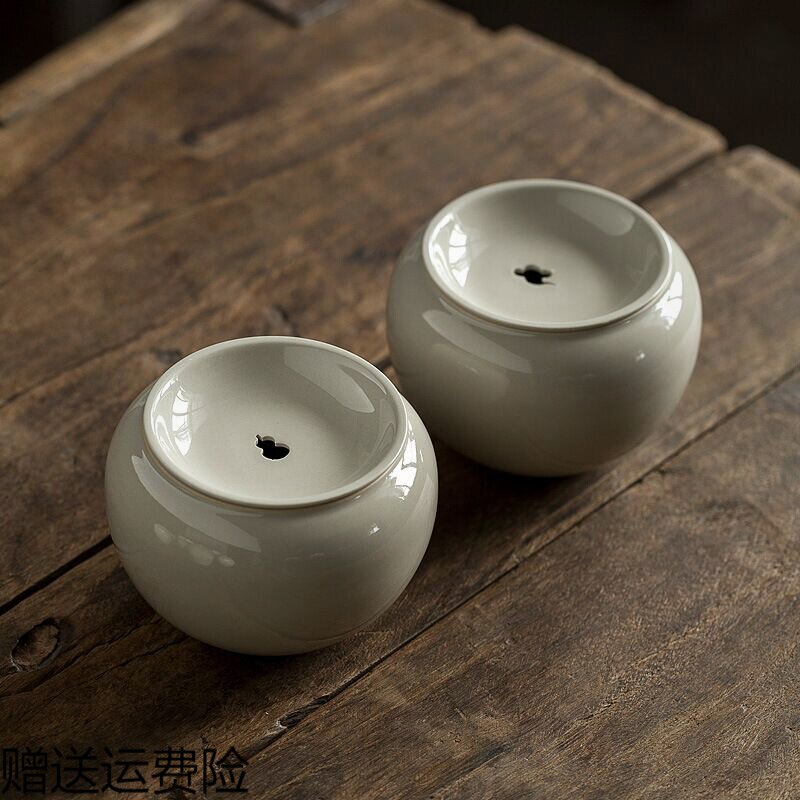 Coarse pottery Japanese plant ash glaze with lid Xiangyun gourd home construction water tea cup kung fu tea set tea ceremony zero with tea wash