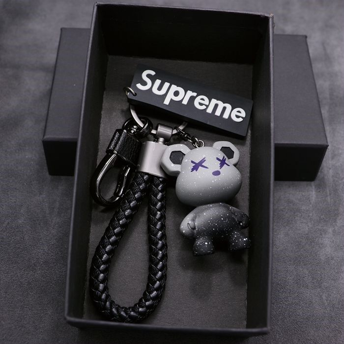 Violent Bear Keychain Chameleon Gradient Doll Car Keychain Electric Vehicle Keychain Backpack Pendant Gift