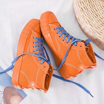 Outdoor New Womens Style Flat Bottom High Help Travel Casual Sails Shoes Breathable Wear and wear anti-slip plate Shoe city Light family