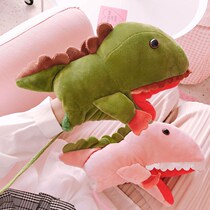 Beast Man Gloves Glove Female Winter Student Cartoon Hang Neck Cute Girl Cute Korean Version Children Crocodile Dinosaur Plush
