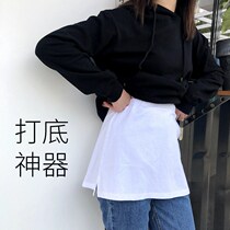 Play bottom Amazing Dew White Side Sweatshirt Bottom God Ware Fake down swing wearing inner hitch bottom half body short dress matching gross