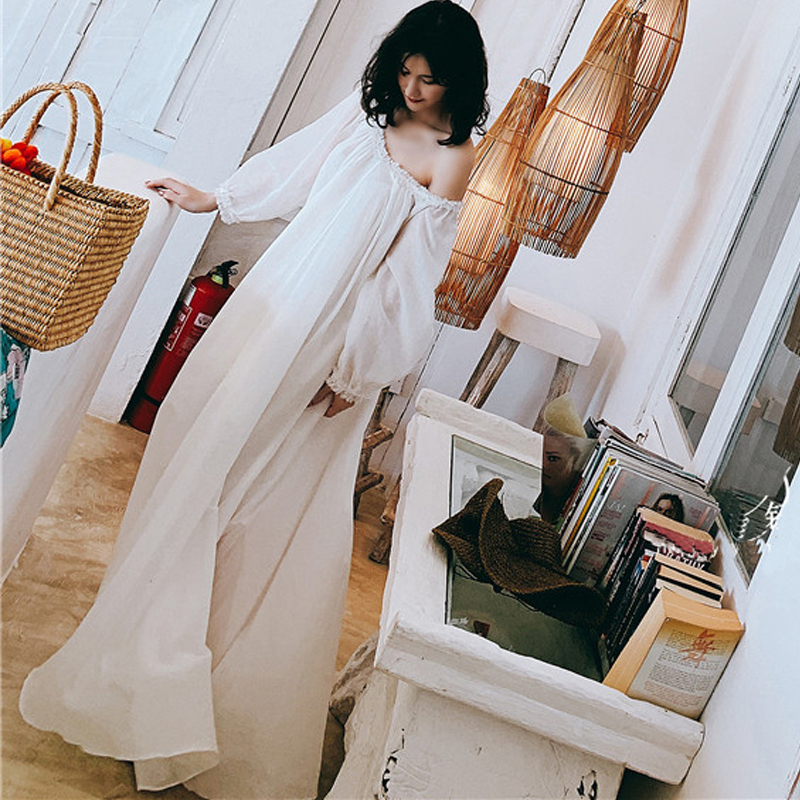 Liu Meiren Liu Yu Yi Silk Nightgown for Women, Long-Sleeved Oversized Princess Nightdress, Silk Long Nightdress, Loungewear Long Dress Liu Meiren Liu Yu Yi Silk Nightgown for Women, Long-Sleeved Oversized Princess Nightdress, Silk Long Nightdress, Loungewear Long Dress