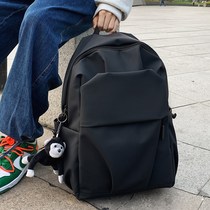 Waterproof nylon cloth Korean version Double shoulder bag Large capacity college student Bag Men Folds Casual Travel Computer Backpack