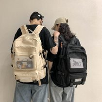 School Bag Girl Han Edition Original Juku Ulzzang University Students High School Backpack Tide Man Large Capacity Tooling and Wind Double Shoulder Bag