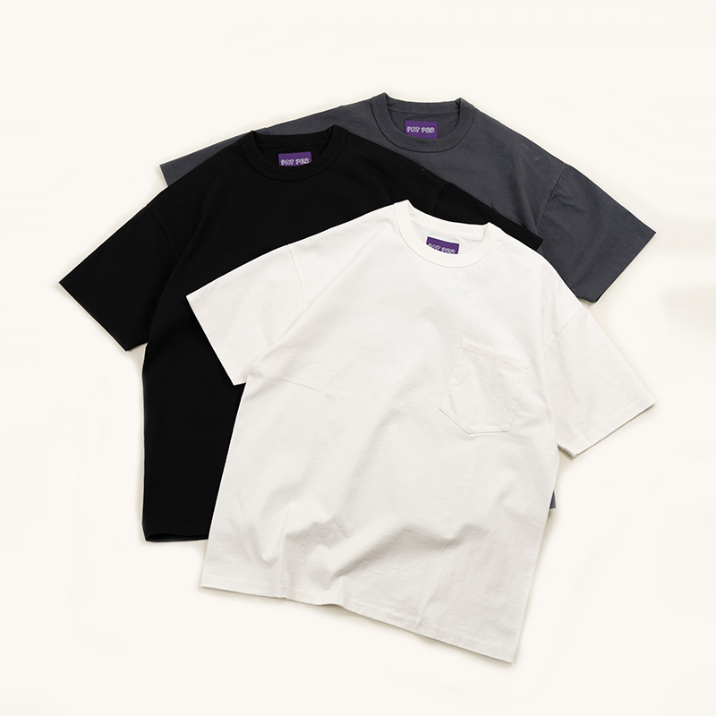 [Cylinder Oe Yarn + Xinjiang Cotton] Alternative to the Purple Label Classic Retro Pocket Short-Sleeve T-Shirt 7oz Pocket Tee