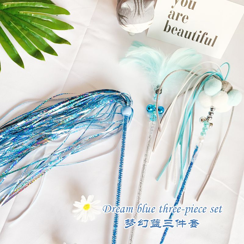 Chó đuôi cỏ vui mèo dính sữa mèo đồ chơi Lắc âm thanh với cùng lông mèo cung cấp vật nuôi mèo dải dài đồ chơi - Mèo / Chó Đồ chơi đồ chơi của mèo