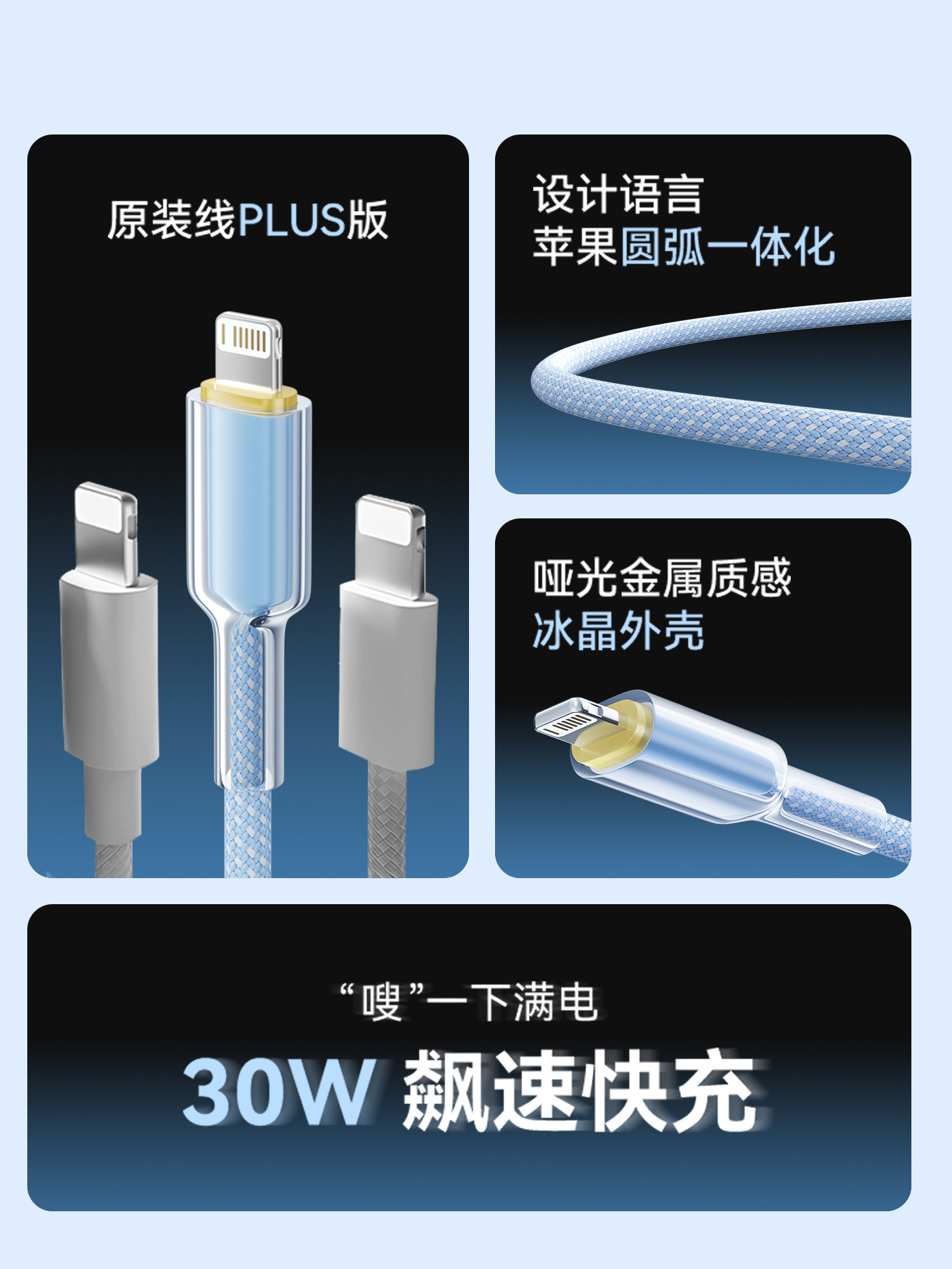 Suitable for Apple 17 Charging Cable, iPhone 16 Pro Max Data Cable, 14 Mobile Phone Pd 30W Fast Charging, 15 Charger Cable, iPad Tablet Genuine 13 Car USB Extended Lighting Braided Cable