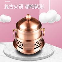 Mini kitchen cooking Genuine Cooking Suit Japanese Food Play Cooking Fumble Small Cookware Retro Red Bronze Color Small Hot Pot