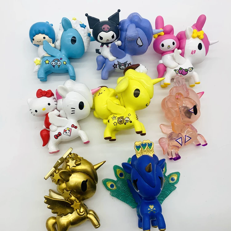 Натуральный оптовыйTokidoki Tao Qiduqi единорог Hello Kitty и Gemini Kurommeitti