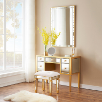 Famous craftsman dressing table bedroom ins simple modern makeup table European light luxury mirror makeup table