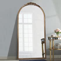 Famous craftsmanship full-body floor mirror light luxury retro luxury fitting mirror ins Wall decorative mirror