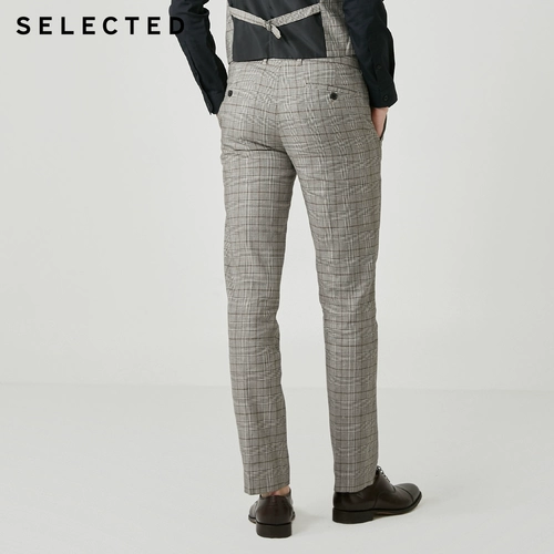 Yjxj2.4 Silae Men's Cotton и Mainer. Смешивание ретро -проверки повседневных повседневных западных штанов S | 419218514