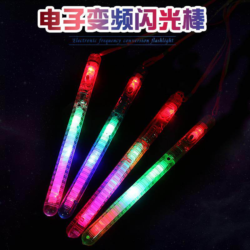 Electronic Frequency Conversion Firefly Concert Props LED Seven Colorful Flash Stick Children Luminous Stick Luminous Toys Wholesale