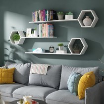 Bookshelf wall shelf creative lattice living room dining room bedroom background wall wall-mounted wall cabinet wall decoration frame