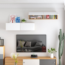 Wall creative Plaid shelf Wall wall locker bedroom wall living room decoration hanging cabinet wall cabinet bookshelf