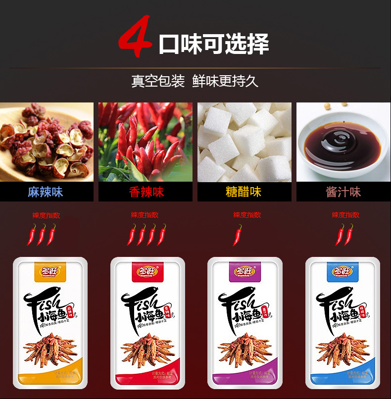 湖南特产麻辣即食小鱼仔10包