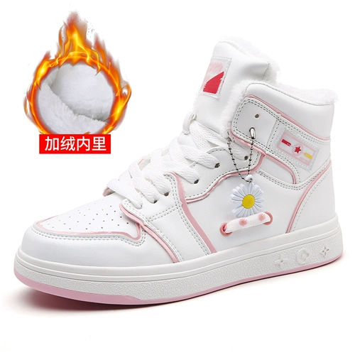 Демисезонная флисовая нескользящая спортивная повседневная обувь, в корейском стиле, подходит для подростков