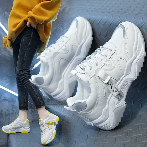 Весенняя белая обувь, белая модная спортивная обувь, подходит для подростков, для средней школы