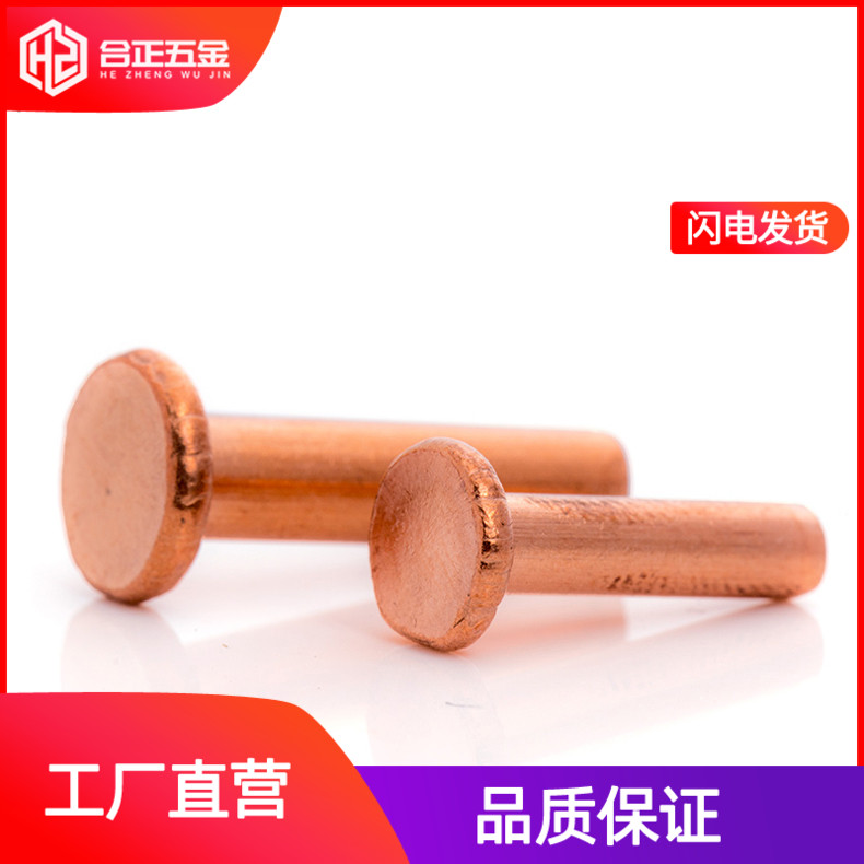 M2M2 M2M2 5M3M4M5M6 5M3M4M5M6 4x5x6x8x10mm pure copper red copper large flat head rivet knockdown solid nail 109