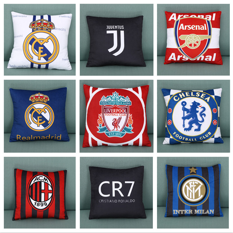 2021 European Cup Decorations Promotional Items Sports Lottery Store Football Memorial Gifts Pillow Cushions Real Madrid Barcelona Peripherals