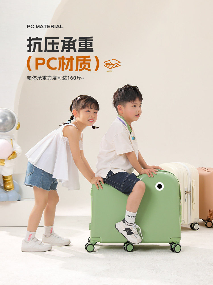 Children's Luggage Can Be Used as a Ride-On Toy, Suitable for Boys and Girls, Small Carry-On Travel Suitcase with Combination Lock and Universal Wheels
