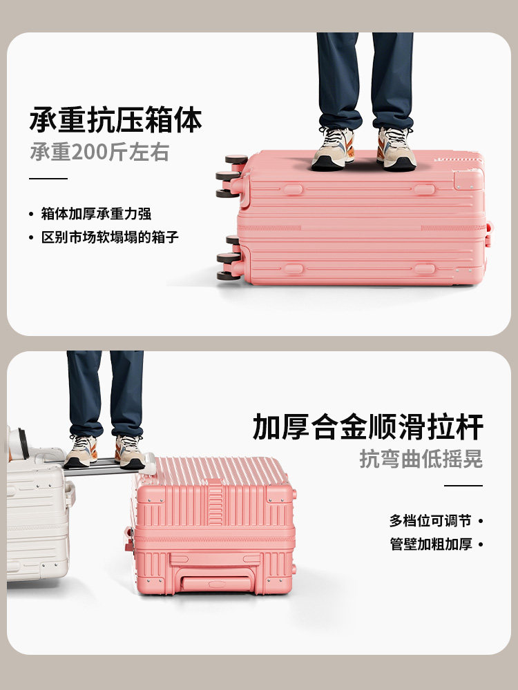 2025 New Model Suitcase Trolley Case for Women 24inch Large Capacity Travel Password Lock Boarding Suitcase Sturdy and Durable