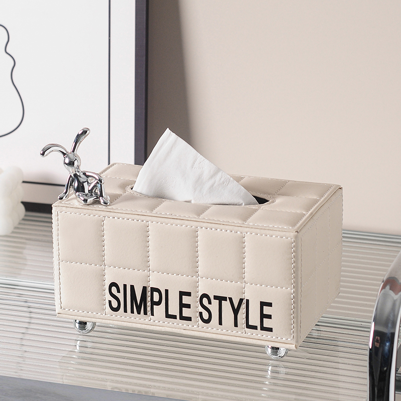 Paper Towel Box Living Room Upscale Light Extravagant Desktop Creative Pendulum TEA TABLE CRAMERS BOX CONTAINING BOX HOME RESTAURANT NET RED RABBIT-Taobao