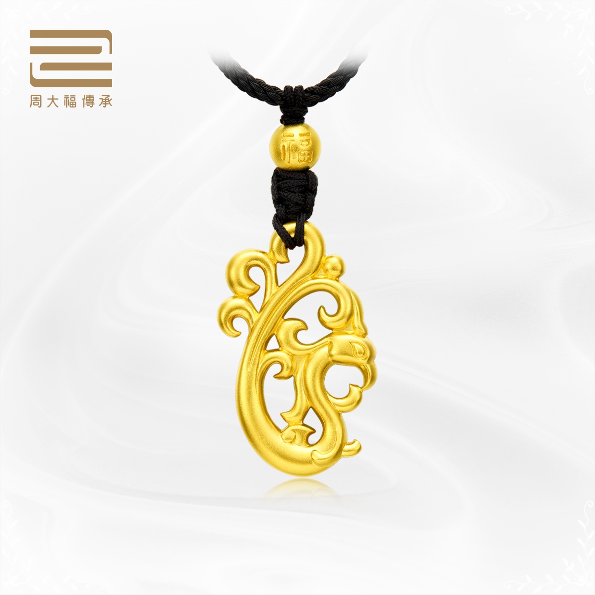 (The mall's same section) Zhou Dafu passed on the pearl Lianbi Hefeng gold pendant F208995-F223804