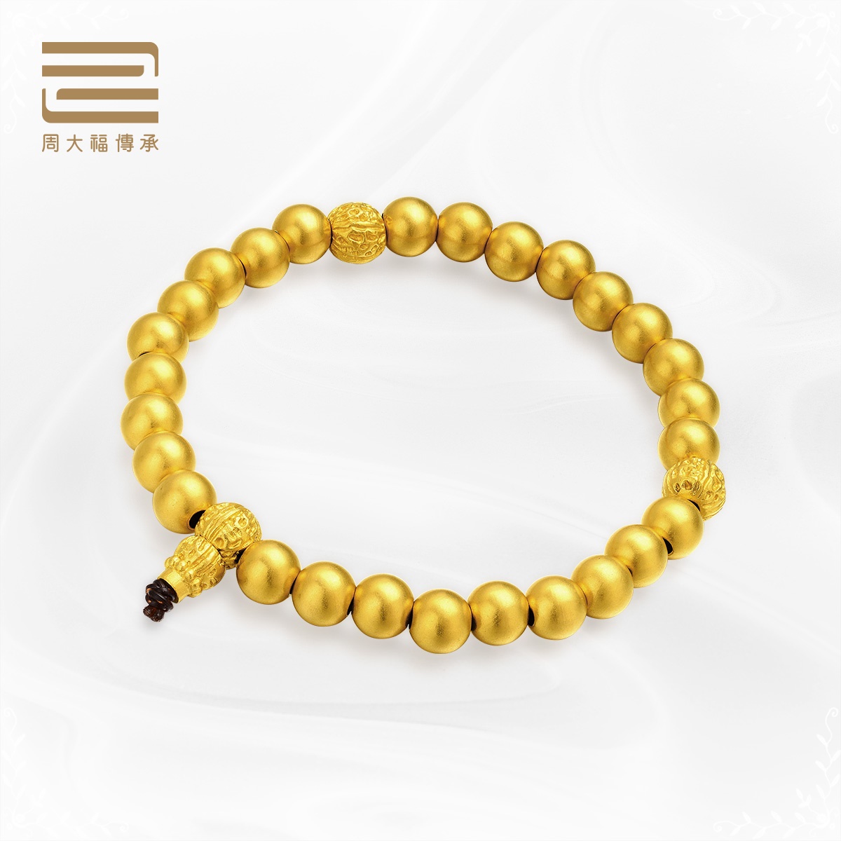 (Mall's same section) Zhou Dafu to pass on classic inheritance of the Fuchchain gold foot gold bracelet F208981