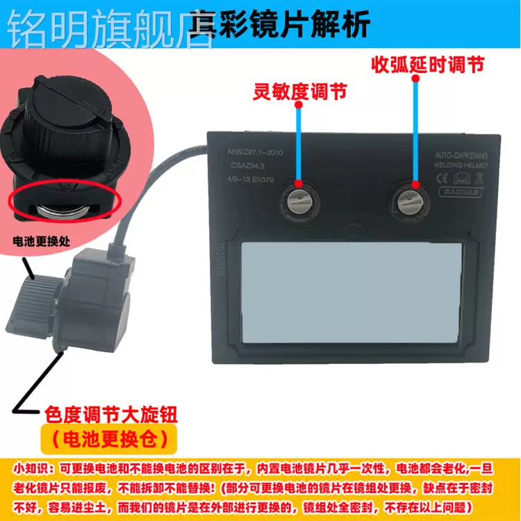 Màu sắc trung thực tự động tối màu mũ bảo hiểm hàn bảo vệ thợ hàn hồ quang argon gắn trên đầu đèn pha mũ bảo hiểm full face có thể điều chỉnh mặt nạ năng lượng mặt trời máy hàn mũ giá mũ hàn điện tử