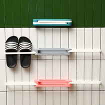 Foldable bathroom slipper rack Wall-mounted non-perforated toilet wall drain storage toilet storage shelf towels