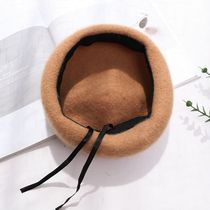  Korean girls autumn and winter childrens beret baby retro princess hat Pumpkin hat British all-match top hat