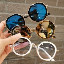  New childrens retro sunglasses trendy fashion summer anti-ultraviolet boys and girls sunglasses baby sunshade glasses
