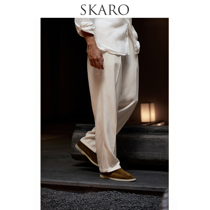 【Lightweight and Breathable】Skaro Straight-Leg Off-White Casual Pants for Men, New Spring/Summer Commuter Business Trousers