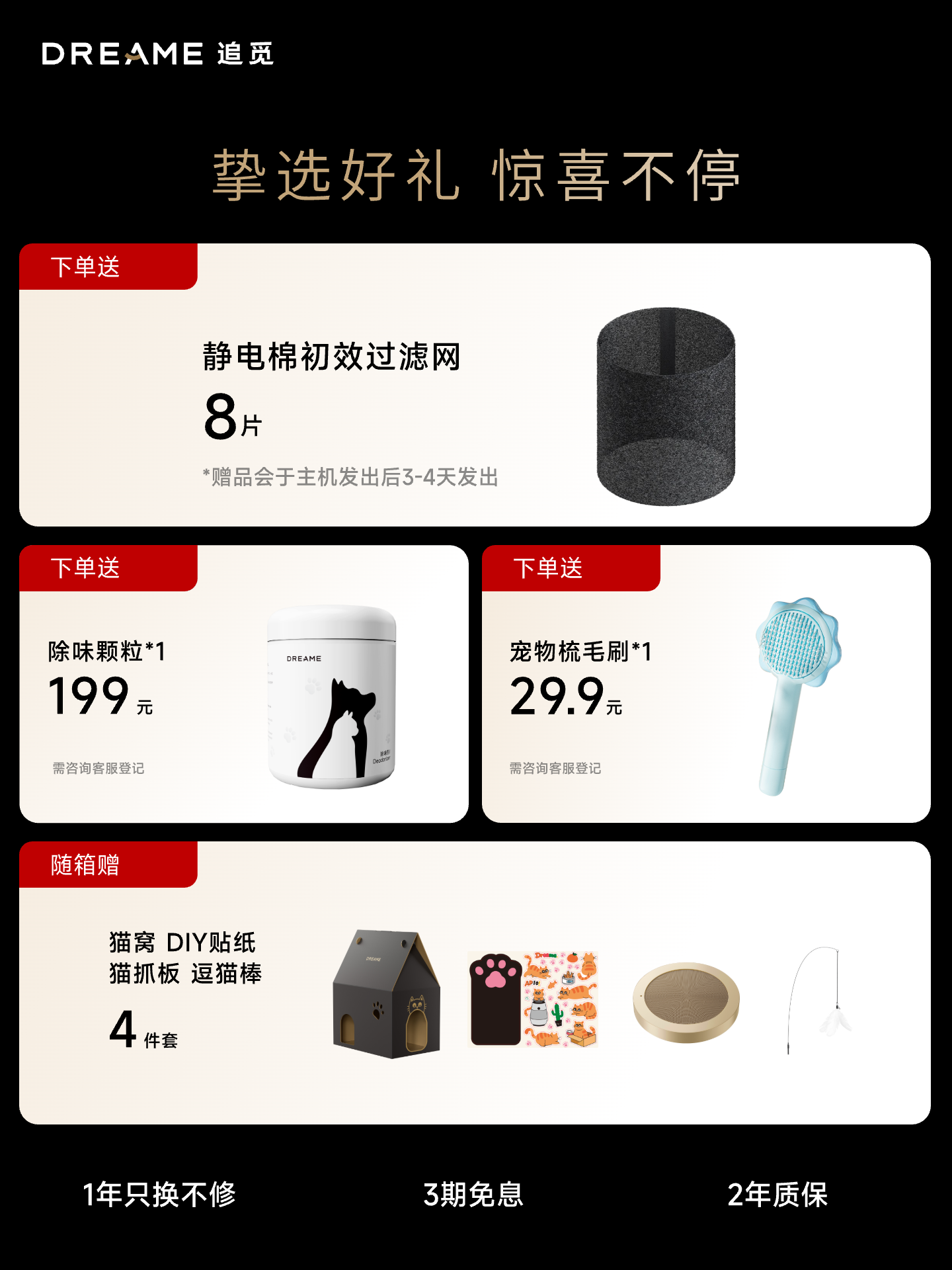 Chuimi Ap10 Cat Hair Purifier Pet Air Purifier for Cats, Cat Hair Removal Device, Eliminates Odors and Smells